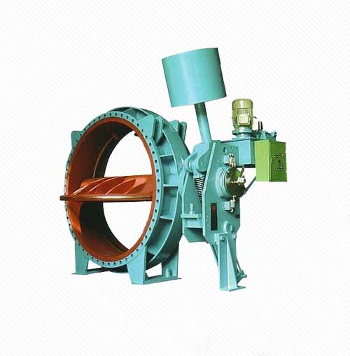 Hydropower plant water intake hydraulic counterweight butterfly valve