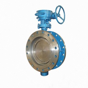PQD Series Rubber/Metal Seal Sphere cast iron DN2200 double flange central butterfly valve
