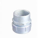 Plum type female flexible conduit connector - Zinc