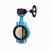D371X Ductile iron Viton seat hand wheel Manual wafer butterfly valve