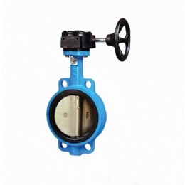 D371X Ductile iron Viton seat hand wheel Manual wafer butterfly valve