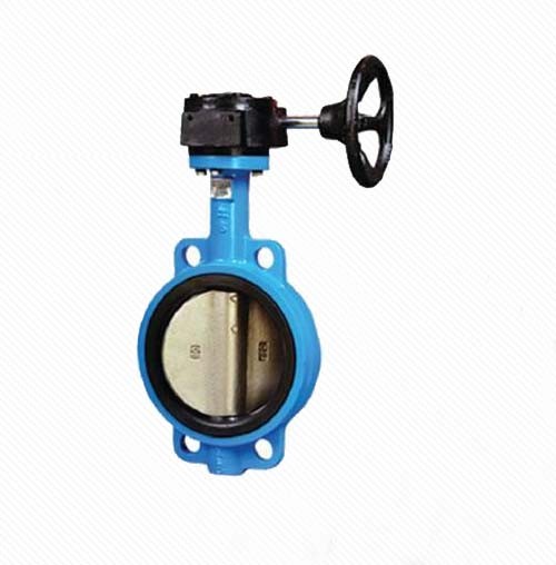 D371X Ductile iron Viton seat hand wheel Manual wafer butterfly valve