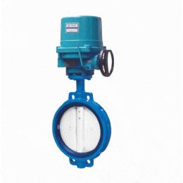 D971X Motorized Central Line soft seal nbr ring wafer butterfly valve