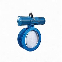DS641 Pneumatic motor gearbox drive telescopic flange butterfly valve