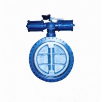 D641X/J Pneumatic Gear operated double eccentric flange center line butterfly valve