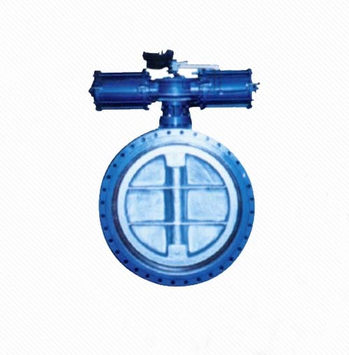 D641X/J Pneumatic Gear operated double eccentric flange center line butterfly valve