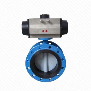 D642X/J Ductile Iron Eccentric Worm Gear PTFE Seal Stainless Steel Stem Pneumatic Butterfly Valve