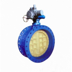 D942X/J Eccentric Worm Gear Rubber Seal Electric Flanged Butterfly Valve