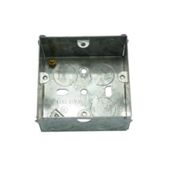 Steel electrical junction box with mixed knockouts