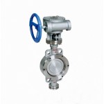 DT373H DN200 Water Eccentric Elastic Metal Seal Wafer Butterfly Valve
