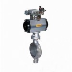 DT673H Eccentric Elastic Metal Seal Wafer Pneumatic Butterfly Valve
