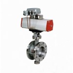 DT643H Eccentric Elastic Metal Seal Pneumatic Flanged Butterfly Valve