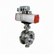 DT643H Eccentric Elastic Metal Seal Pneumatic Flanged Butterfly Valve