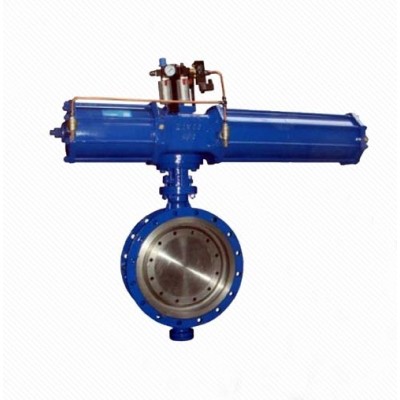 Dd643H Triple Eccentric Multi-layer Metal Seal Pneumatic Flanged Butterfly Valve
