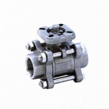 Q11F Electric Actuator Stainless steel manual NPT threaded 3pc ball valve