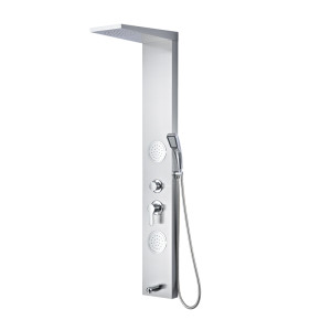 Rainfall Shower Column Set Stainless Steel Thermostatic Shower Panel