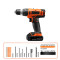 Power Tools Set Drill bit Screwdriver Electric Cordless wireless Drill Driver Combo With Battery 18v 20v