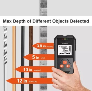Multi-Functional Digital Metal Wall Detector Scanner Wiring Wood AC Voltage Live Handheld LCD Screen Stud Finder
