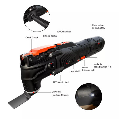 Electric Trimmer 300W 12V Cordless Multifunctional Cutter Trimmer Oscillating Tools Renovator Portable Woodworking