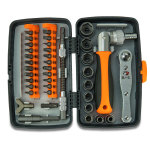 Household toolbox set multi-functional hardware tools woodworking maintenance car car set 38 in one ratchet screw driver