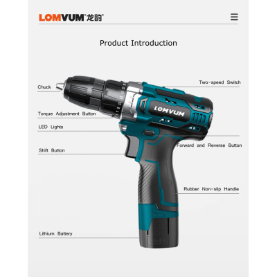Lithium Battery Electric Drill 16.8V Cordless Power Drill with OEM battery capacity