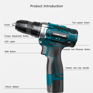 Lithium Battery Electric Drill 16.8V Cordless Power Drill with OEM battery capacity