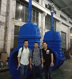 Our client comes factory to check gate valve, today is the shippment date.