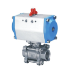 Electric control 3 PC stainless steel high mounting pad ball valve