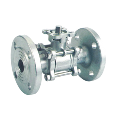 3PC Ball valve with flange and high mounting pad