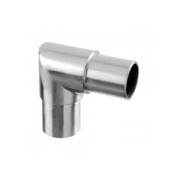 Stainless steel flush fitting 90° corner tube connector for modular railing