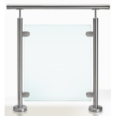 Stainless Steel Glass Balustrade Post Floow Mount