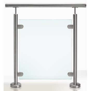 Stainless Steel Glass Balustrade Post Floow Mount