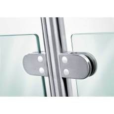 Stainless Steel Glass clamp 40x50 curved mount