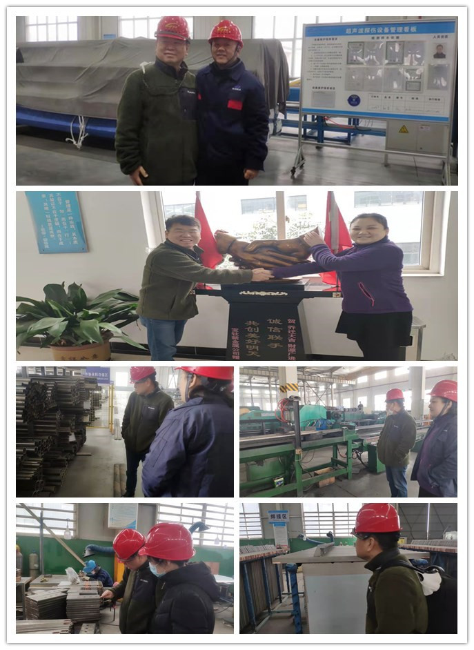 Welcome south Korean customer to visit our factory