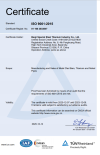 ISO 9001:2015 quality certification system certificate
