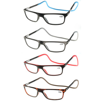 Magnetic clic reading glasses