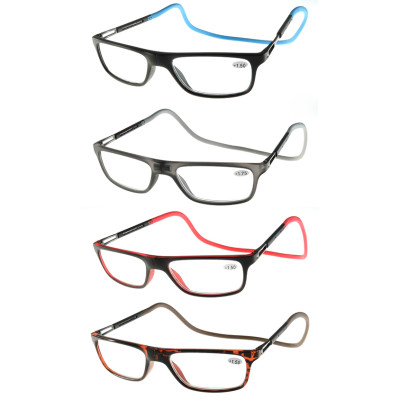 Magnetic clic reading glasses