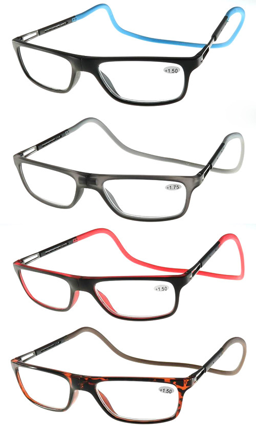 Magnetic clic reading glasses