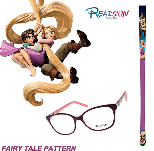 Teenager acetate optical frame with colorful temple