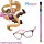 Teenager acetate optical frame with colorful temple