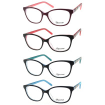 Teenager Retro Optical Acetate Eyeglasses Frame Wholesale China Clear Acetate Optical Frames Supplier