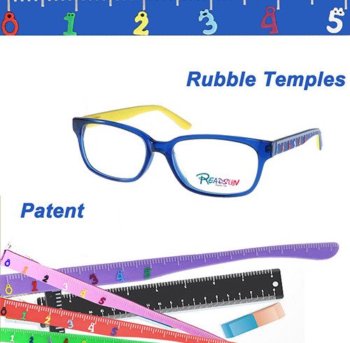 2024 New Teenager acetate Optical Frame with rubble temple