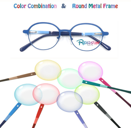 2018 New design wholesales round metal optical frame for adult,teenager