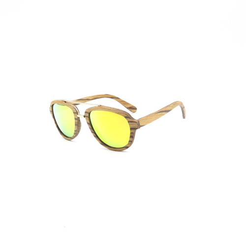 Fashion wood Sunglasses 2024 with metal spring hinge