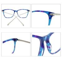 Optical Lens Glasses Acetate Metal Optical Glasses Frame with tortoise color
