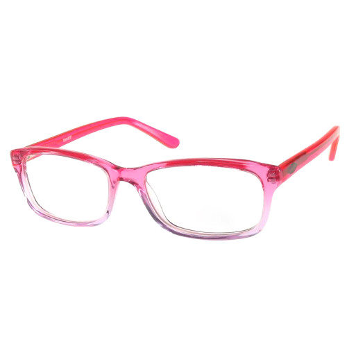 Progressive pink color women fashion optical frame with metal spring hinge