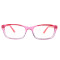 Progressive pink color women fashion optical frame with metal spring hinge