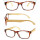 Fashion unisex plastic frame wood reading glasses with metal spring hinge