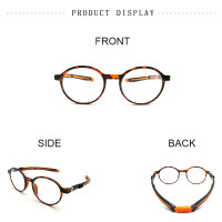 TR90 Magnetic Reading Glasses Portable Hanging Neck Reading Glasses Round Glasses Eyewear