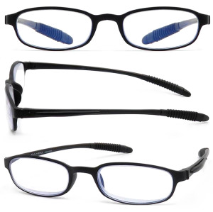 Comfortable Unisex plastic mens reading glasses